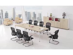 办公家具之现代公司十人会议室长形胶版会议台会议桌椅