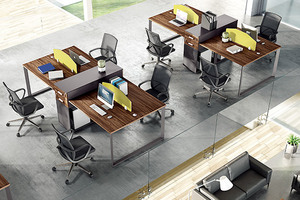 企业单位职员办公桌办公室办公桌椅厂家