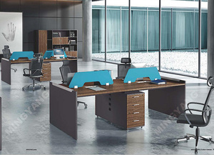 现代胶板家具企业职员办公桌